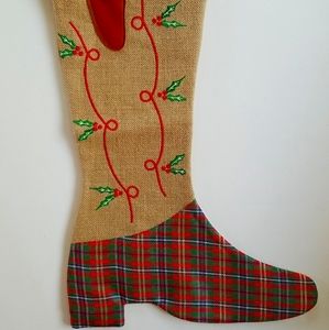 Western Cowboy Boot Christmas Stocking